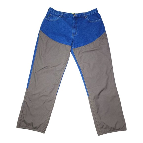Cabelas Mens Hunting Upland Brush Pants Jeans Mens 40x32 Rugged Denim - Picture 12 of 12